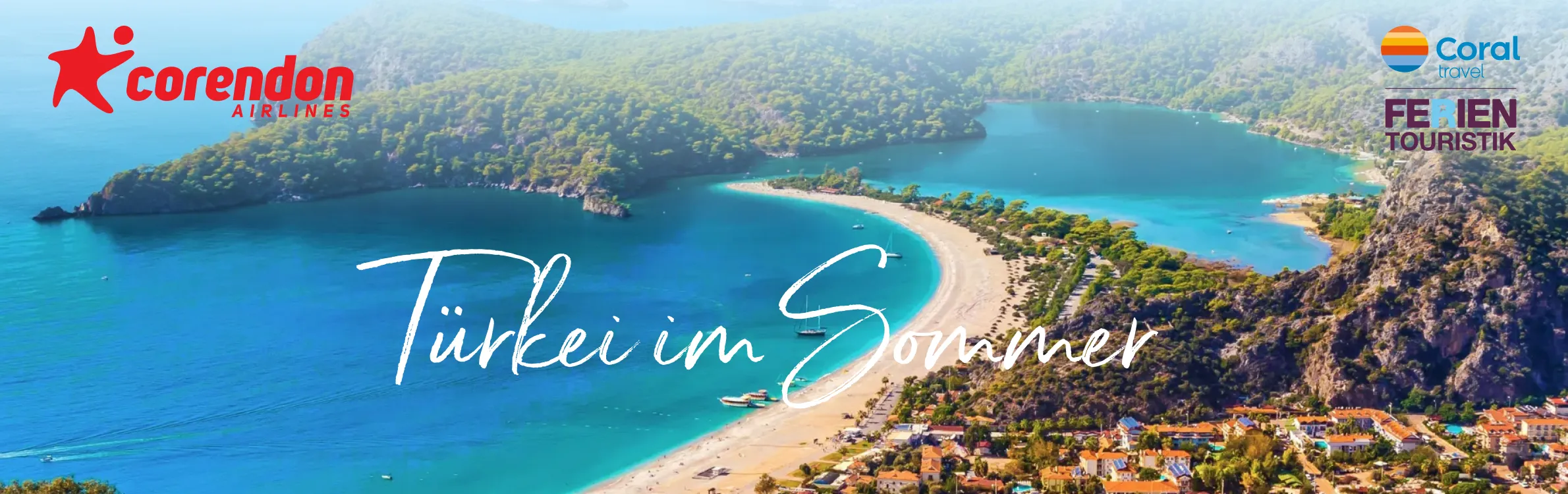 Buchten in der Türkei mit hellem Wasser und Strand